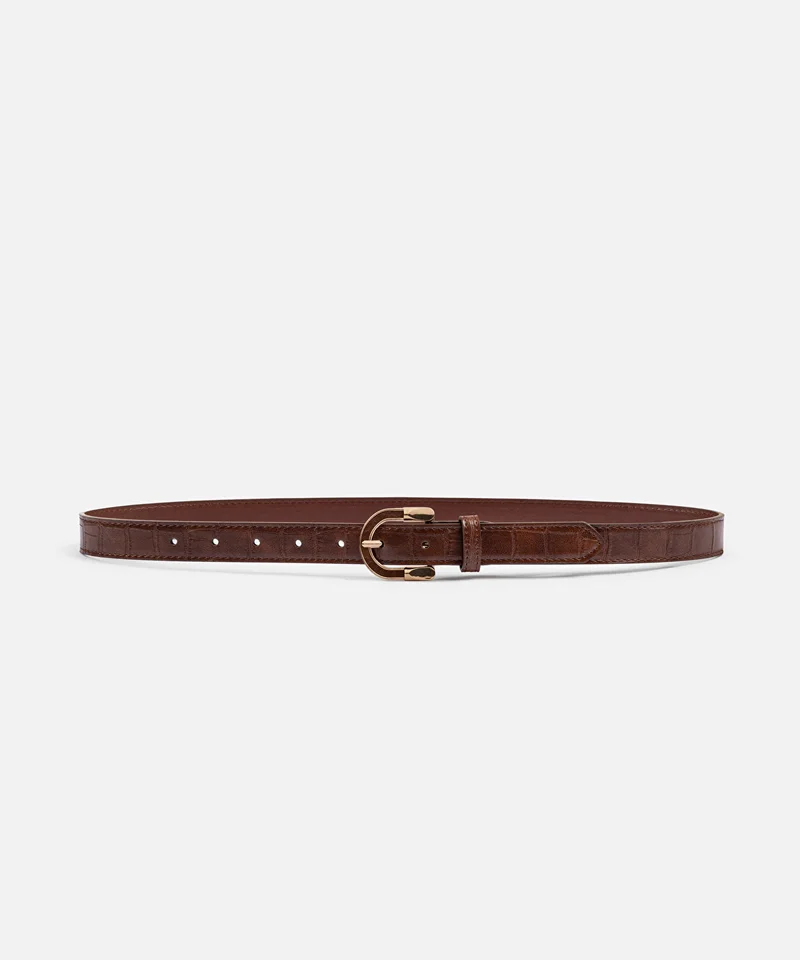 ابيكول Textured Leather-Effect Belt